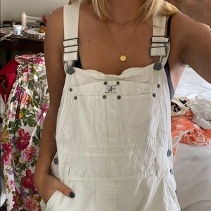 Calvin Klein White Overall Shorts